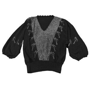 80s silver palm sweater
